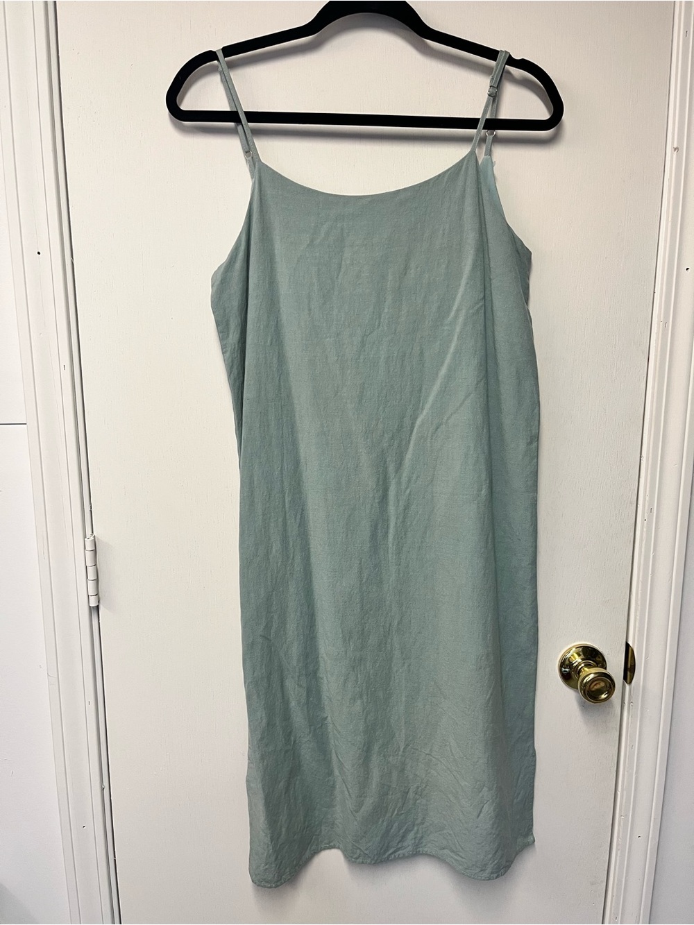 Paper Crane Sage Green Linen Blend Slip Dress Size Small